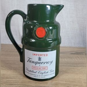 Vintage Dark Green Tanqueray Gin Cocktail Pitcher